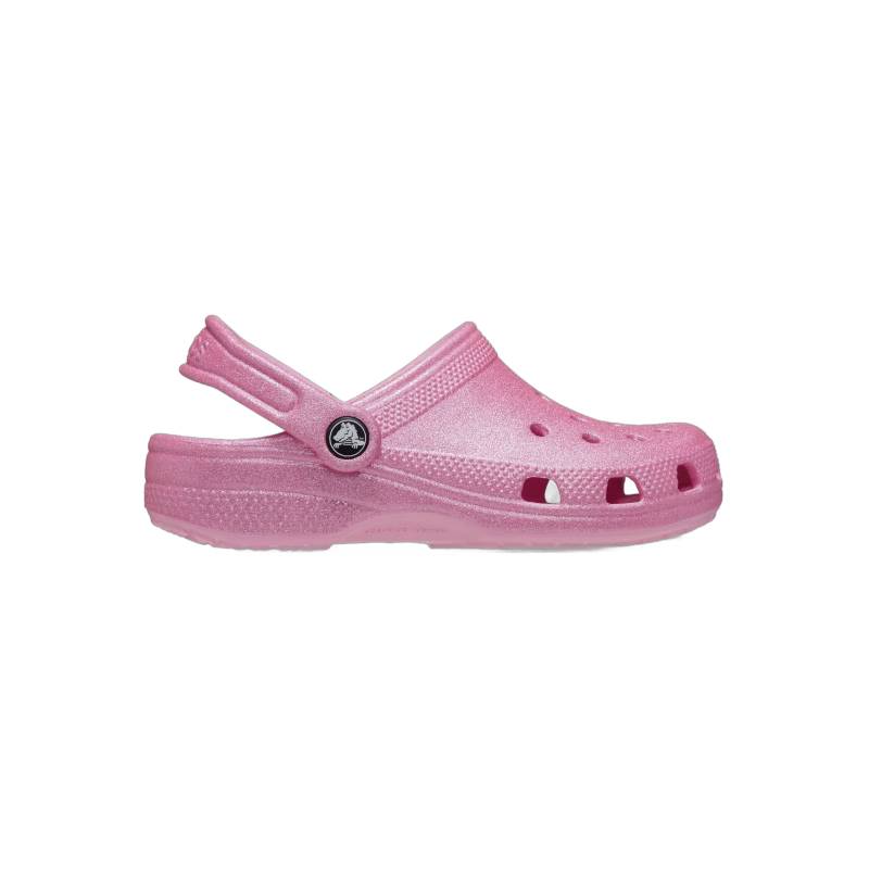 Crocs Classic Glitter Tofflor, Pink Tweed Glitter, 29-30
