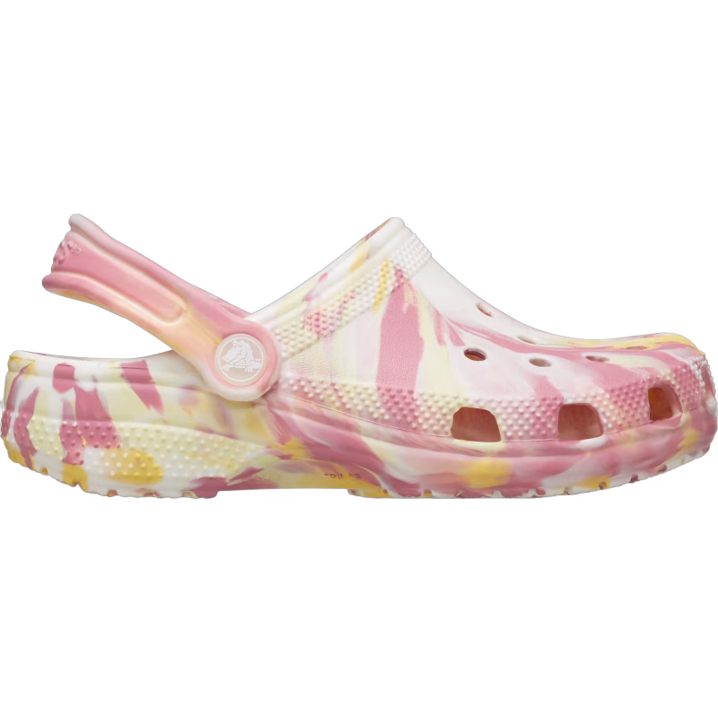 Crocs Classic Glow Marbled Tofflor, Daylily/Multi, 30-31