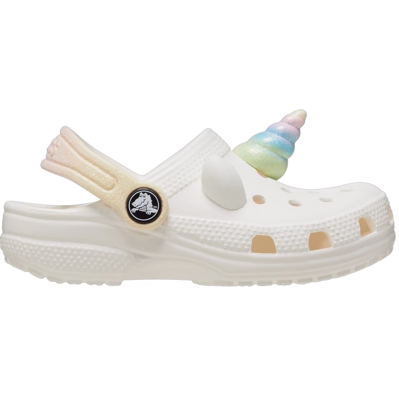 Crocs Classic IAM Rainbow Unicorn Kids Tofflor, Chalk, 25-26