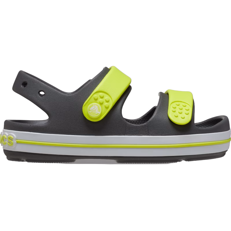 Crocs Crocband Cruiser Kids Sandaler, Slate Grey/Acidity, 25-26
