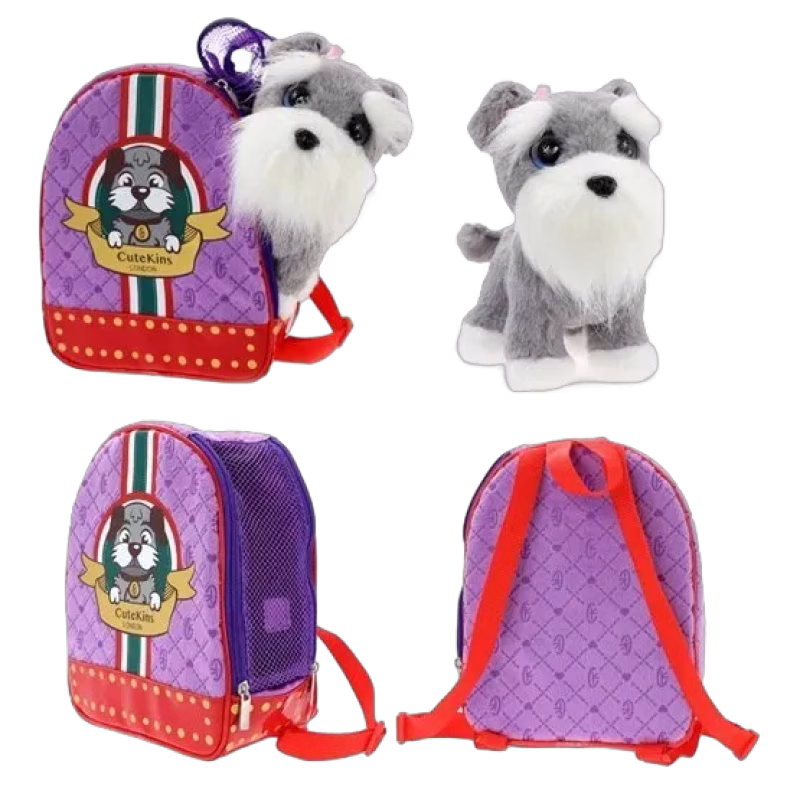 Cutekins Hund Schnauzer med väska