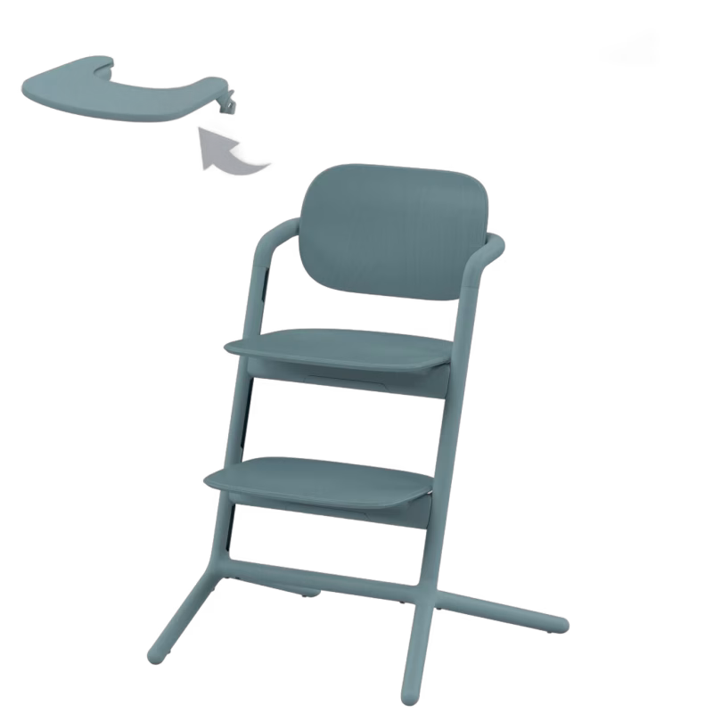 Cybex LEMO 3in1 Matstol inkl. Babyset och Bricka (Stone Blue)