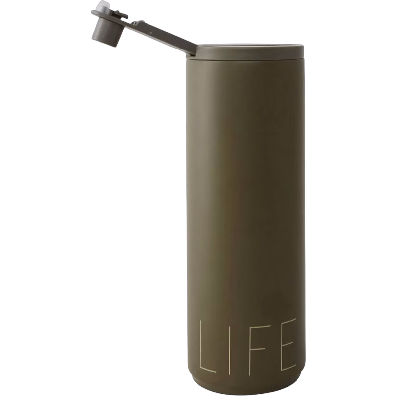 Design Letters Travel Life Termosmugg 500 ml, Olivgrön