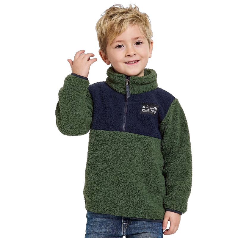 Didriksons Gosig Piletröja, Pine Green, 110