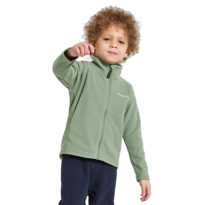 Didriksons Monte Fleecejacka, Light Moss, 90