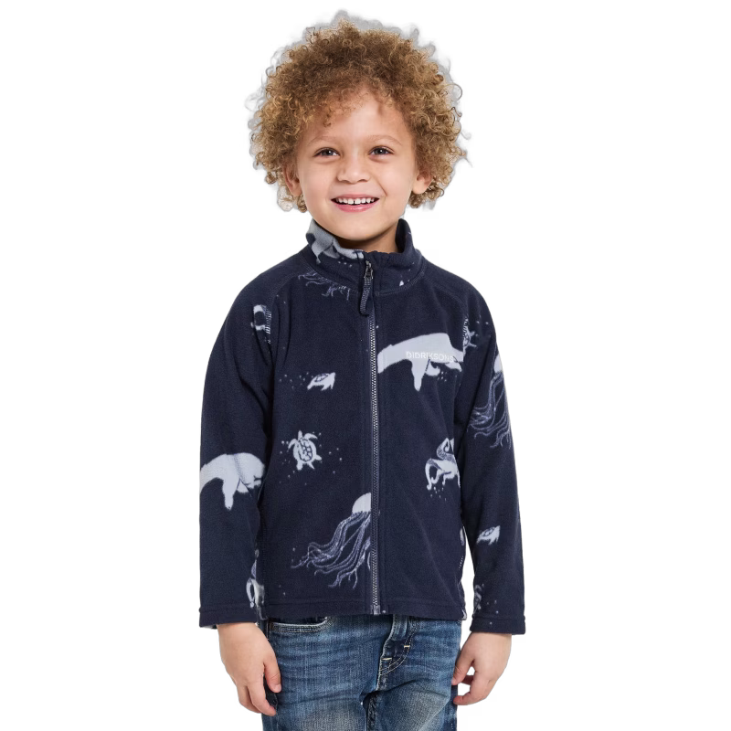 Didriksons Monte Fleecejacka, Winter Ocean Blue, 140