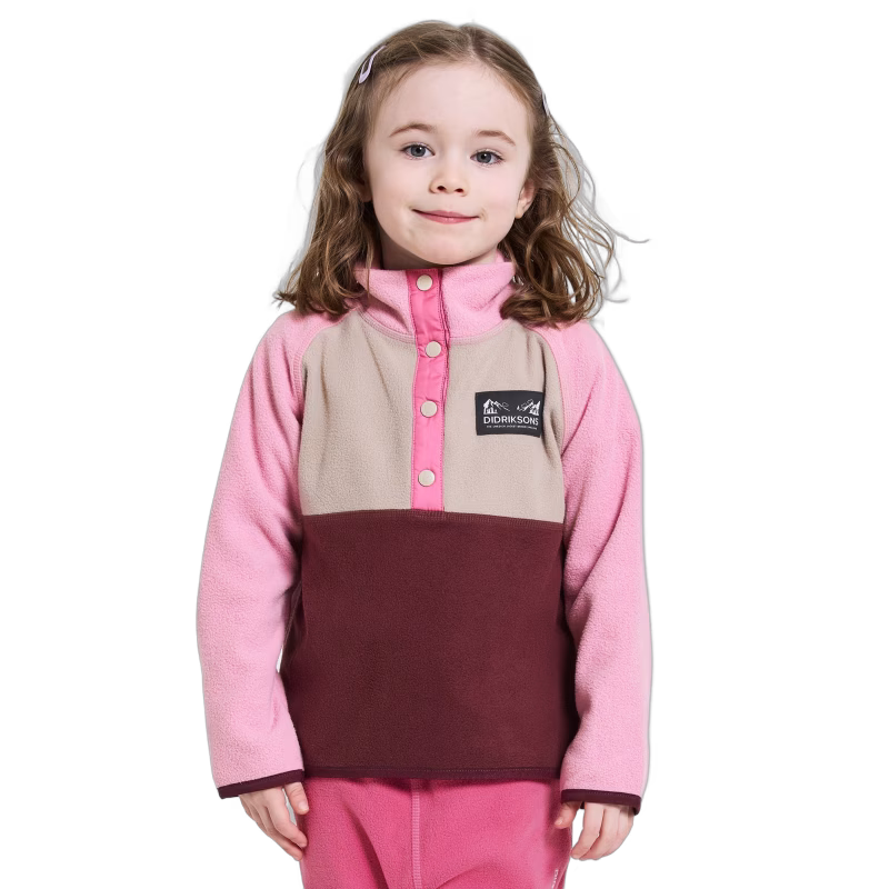 Didriksons Monte Fleecetröja, Anemon Red, 140