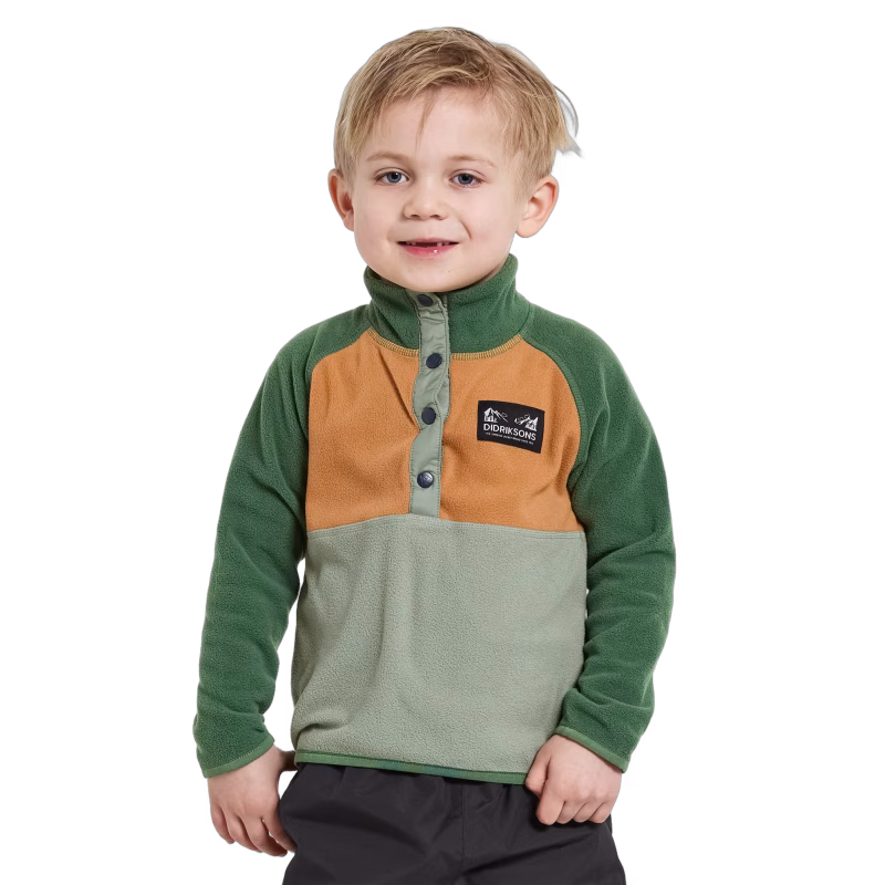 Didriksons Monte Fleecetröja, Light Moss, 120