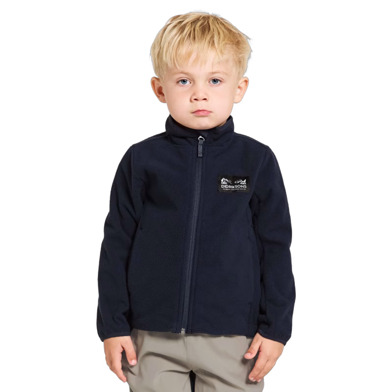 Didriksons Muskot Vindfleecejacka, Dark Night Blue, 120