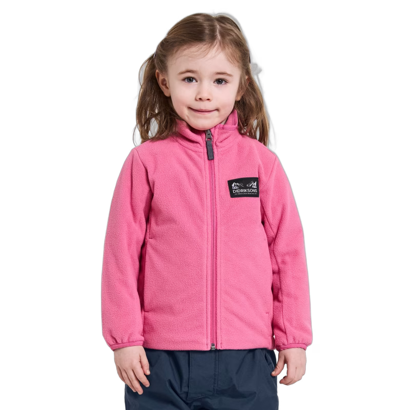 Didriksons Muskot Vindfleecejacka, Sweet Pink, 140