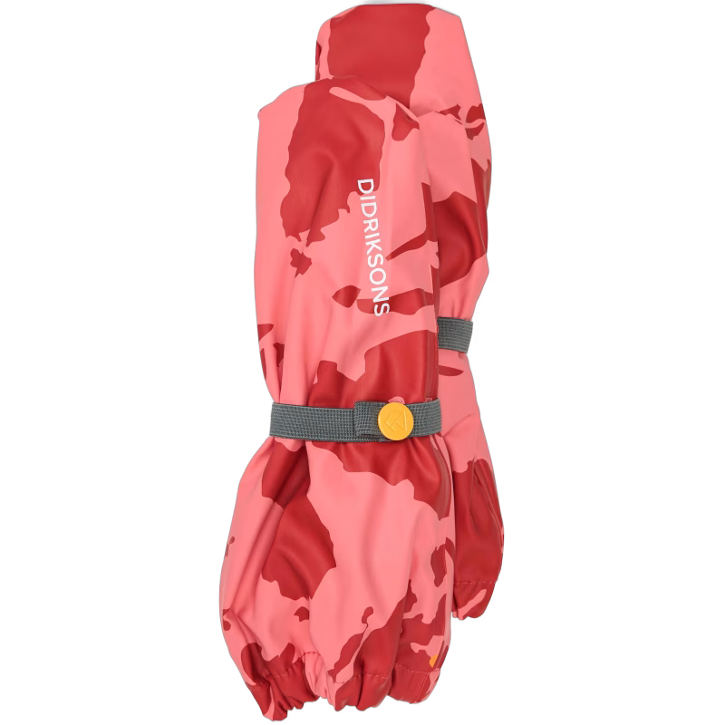 Didriksons Pileglove Fodrade Regnvantar, Island Print Peach Rose, 0 år