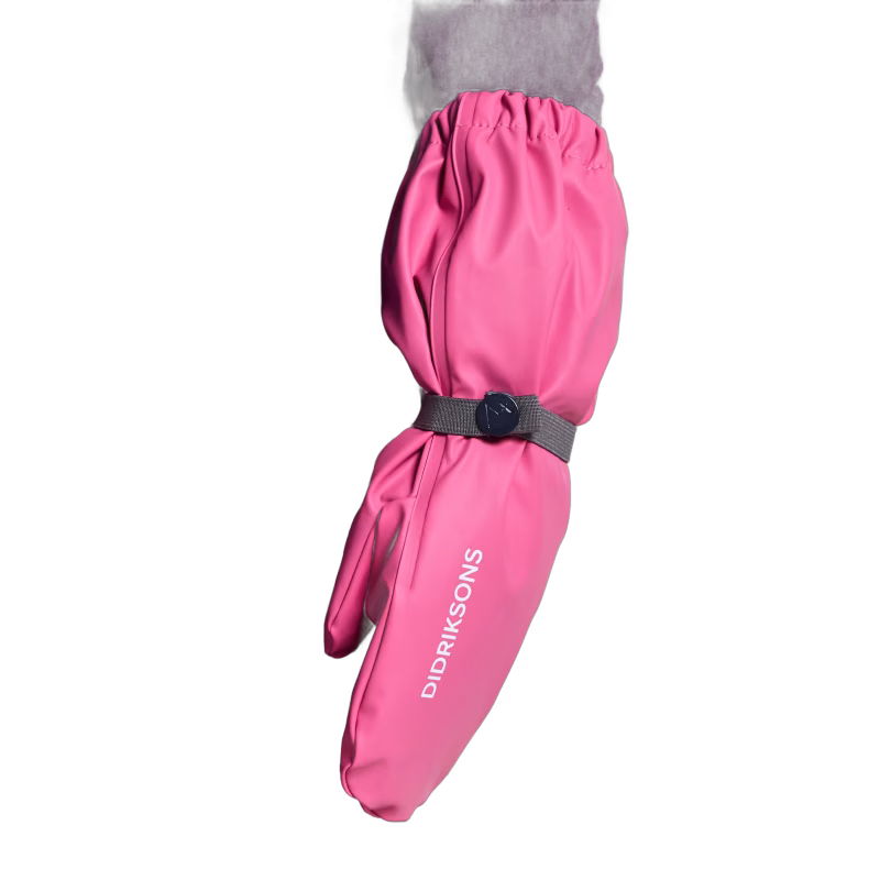 Didriksons Pileglove Fodrade Regnvantar, Sweet Pink, 4 år