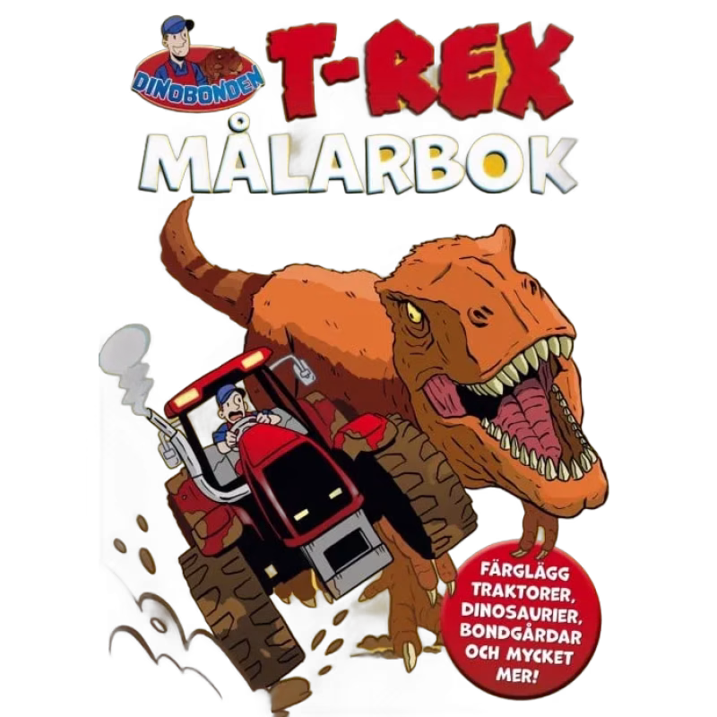 Dinobonden T-rex målarbok