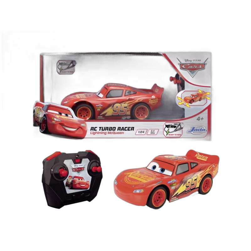 Disney Bilar Radiostyrd Blixten McQueen Turbo Racer 1:24