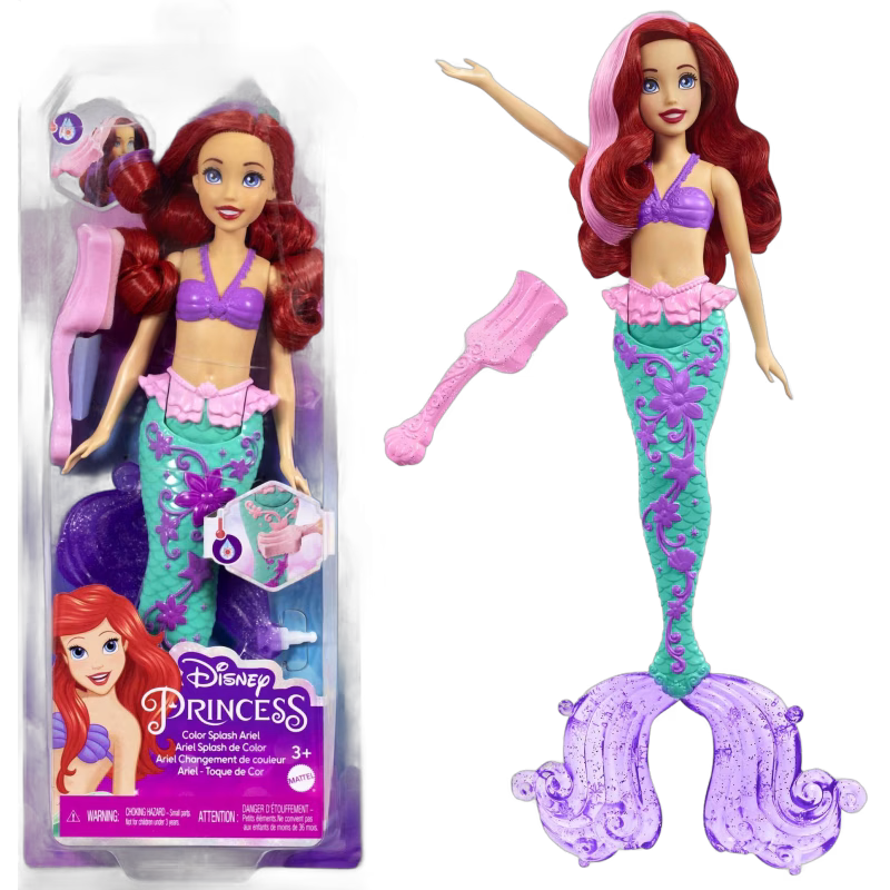 Disney Den Lilla Sjöjungfrun Docka Color Splash Ariel