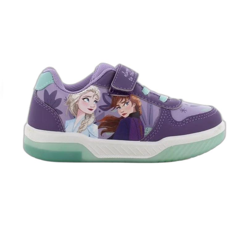 Disney Frozen Classic Blinkande Sneakers, Dark Purple/Lilac, 29