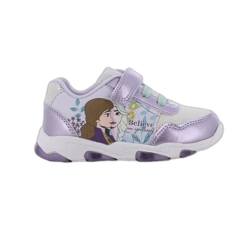 Disney Frozen Classic Blinkande Sneakers, Lilac/White, 27