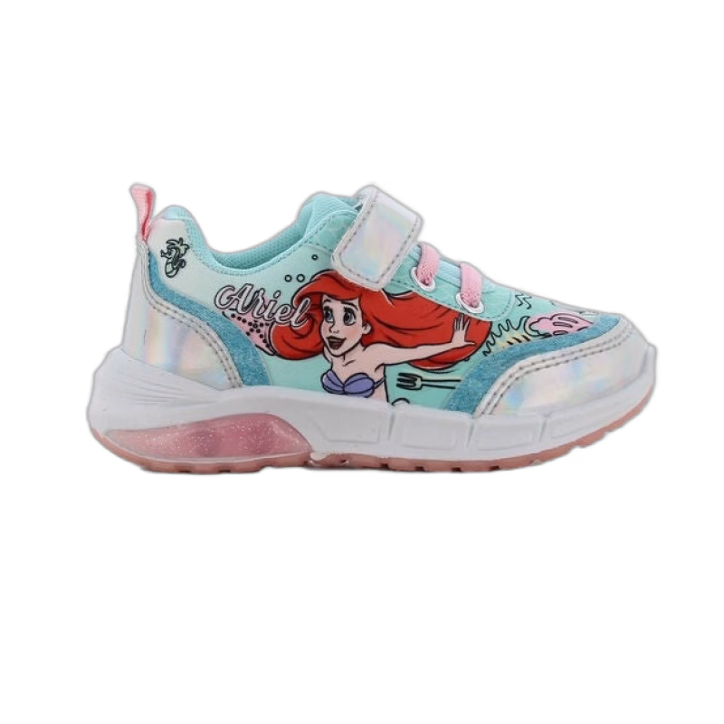 Disney Princess Blinkande Sneakers, Light Turkish Blue/Silver, 29
