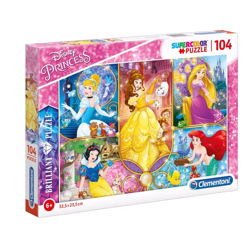 Disney Princess Brillitant Pussel, 104 Bitar
