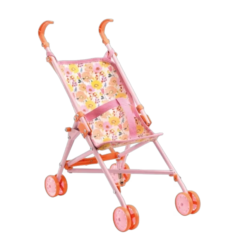 Djeco Dockvagn Sulky Blommig (Rosa)