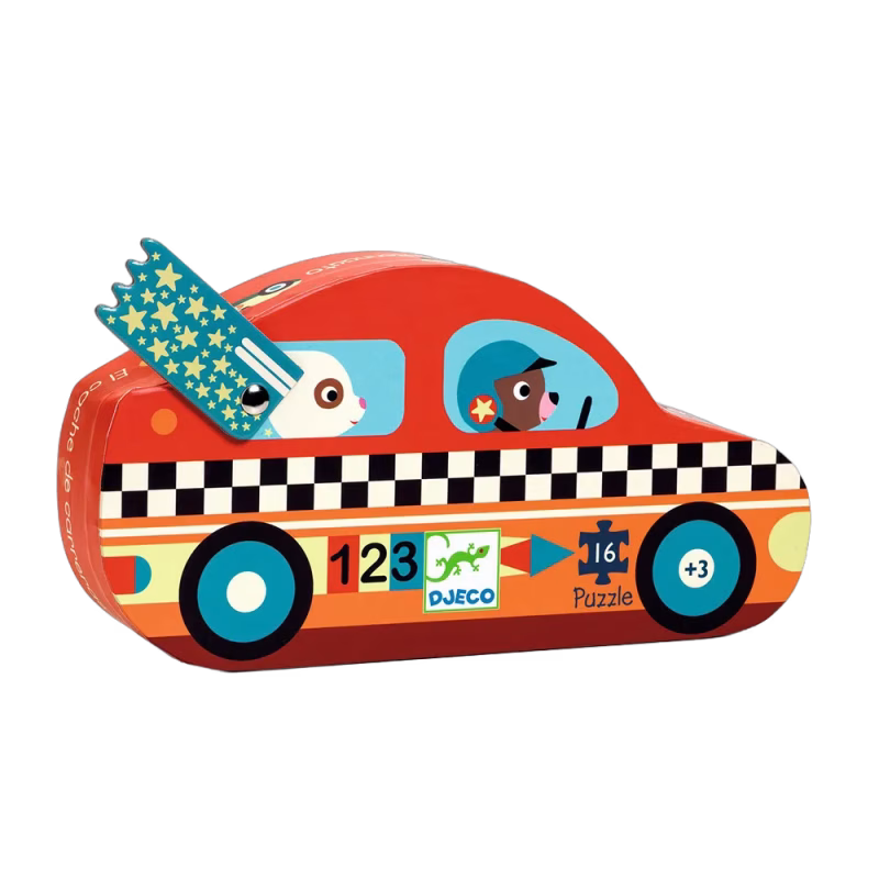 Djeco Pussel 16 Bitar Racerbil