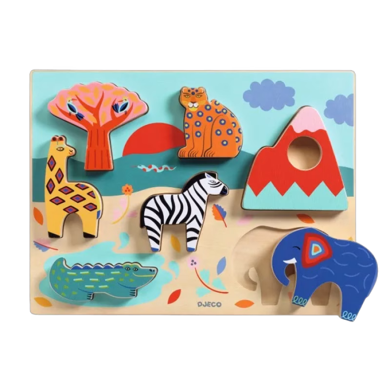 Djeco Pussel Savana Story (6-bitar)
