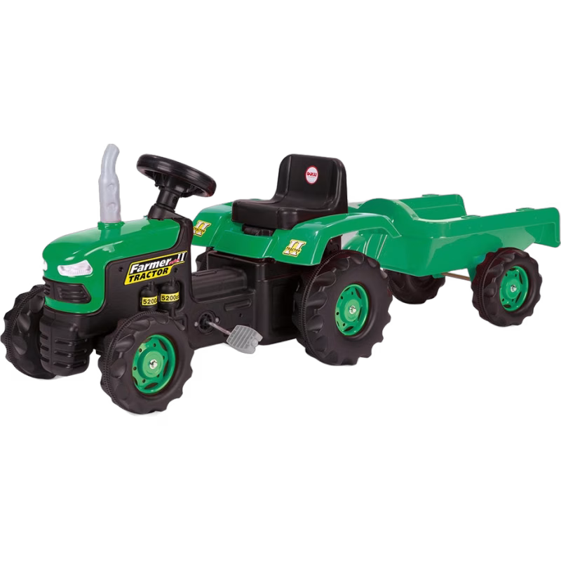 DOLU Tramptraktor med Släp, Grön