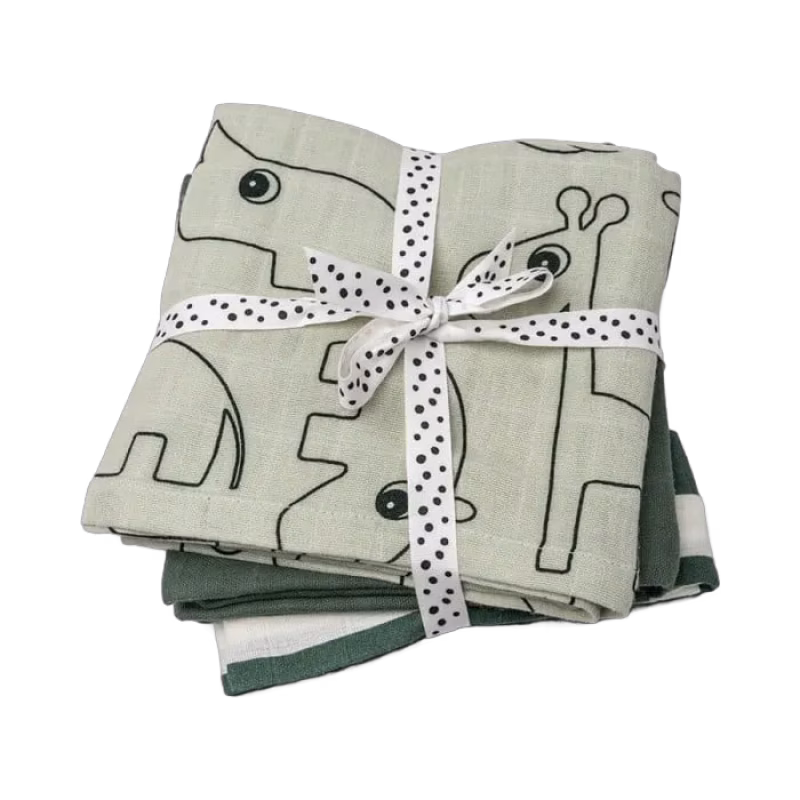 Done By Deer Filt 3-p 70x70 cm Deer Friends (Grön)