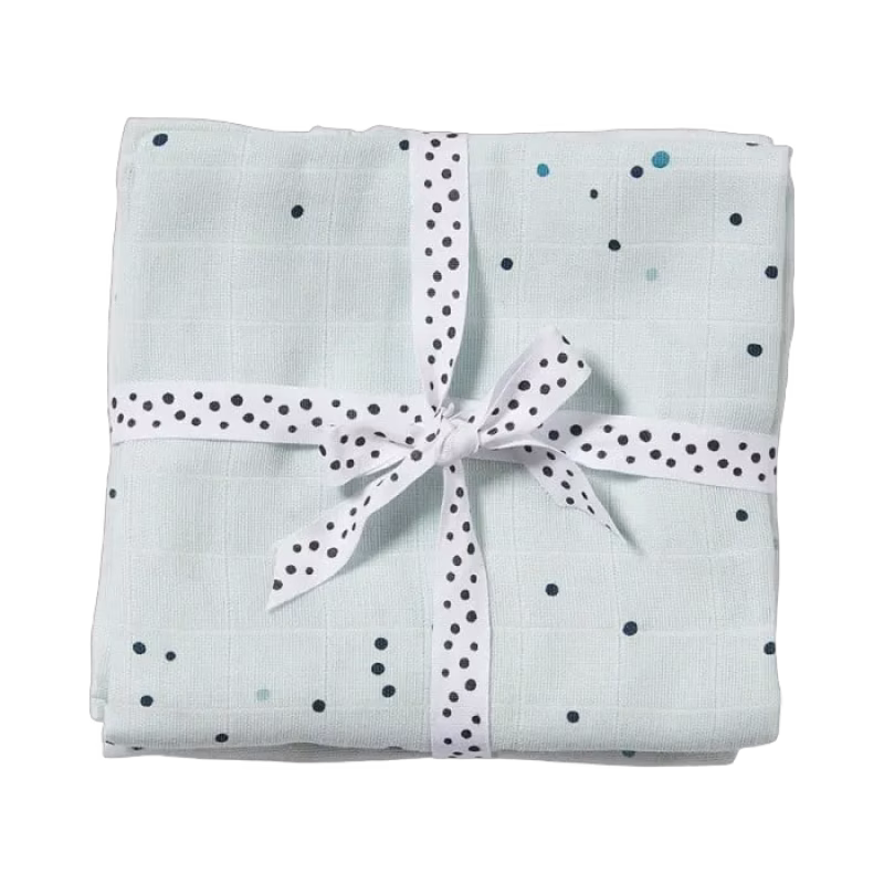 Done By Deer Filt Dreamy Dots 120x120 cm 2-pack (Blå)