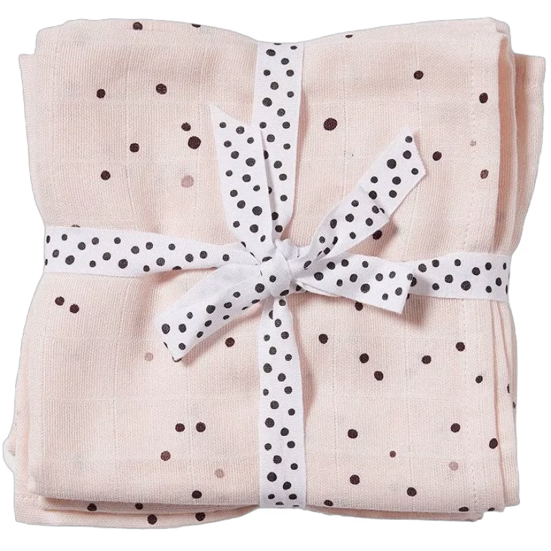 Done By Deer Muslinfilt Dreamy Dots 2-pack, Powder