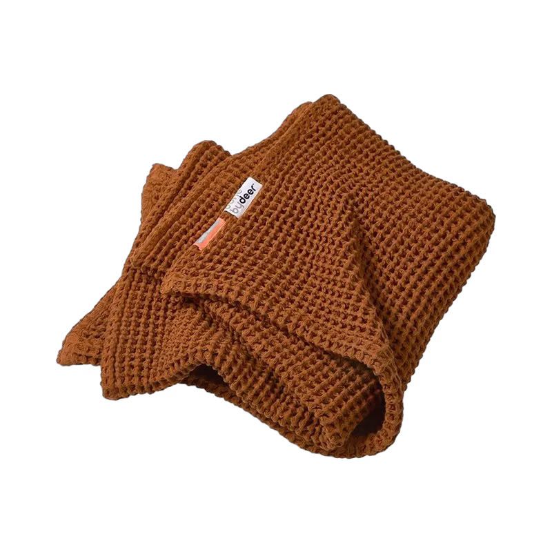 Done by Deer waffle filt 80x100 cm, mustard