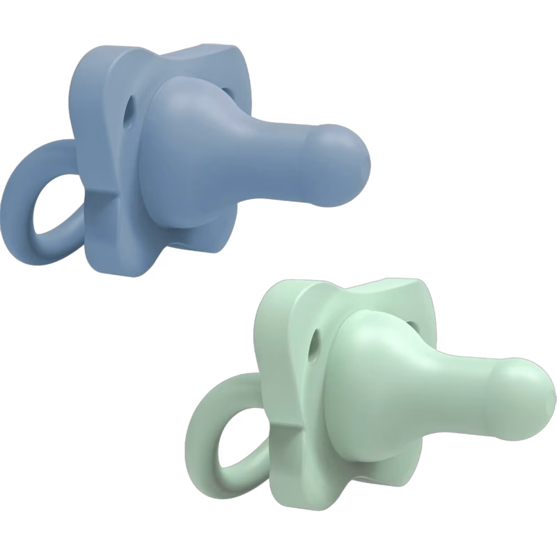 Dr. Brown's HappyPaci Napp 0-6m 2-pack Silikon, Blå/Grön