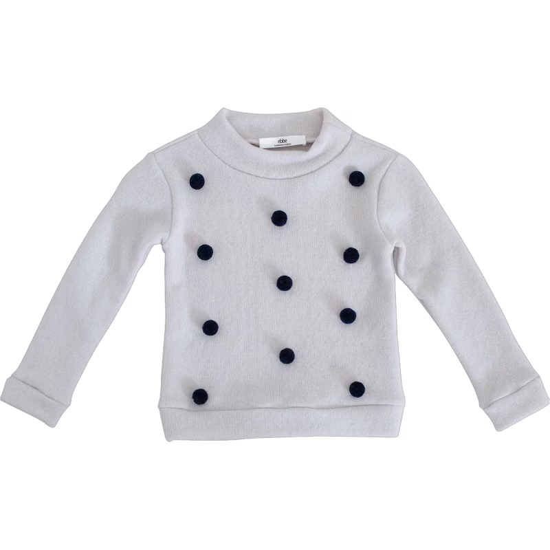 Ebbe Valerie Dot Tröja, White-Navy Dot 134