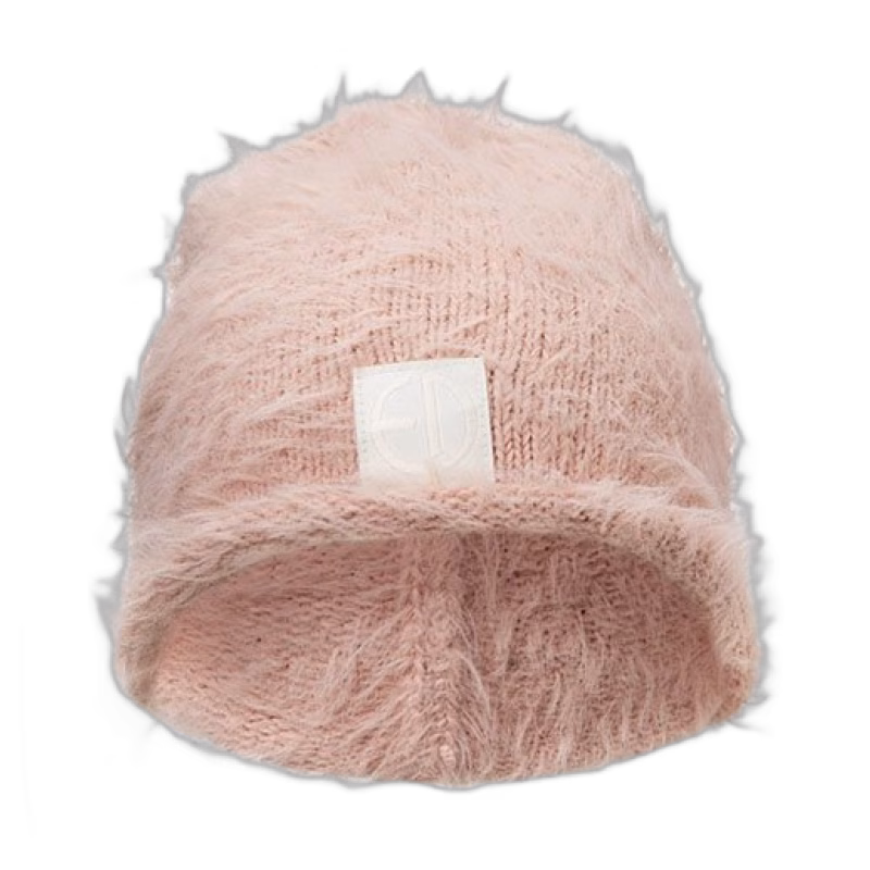 Elodie Details furry knit beanie powder pink, 1-2 år
