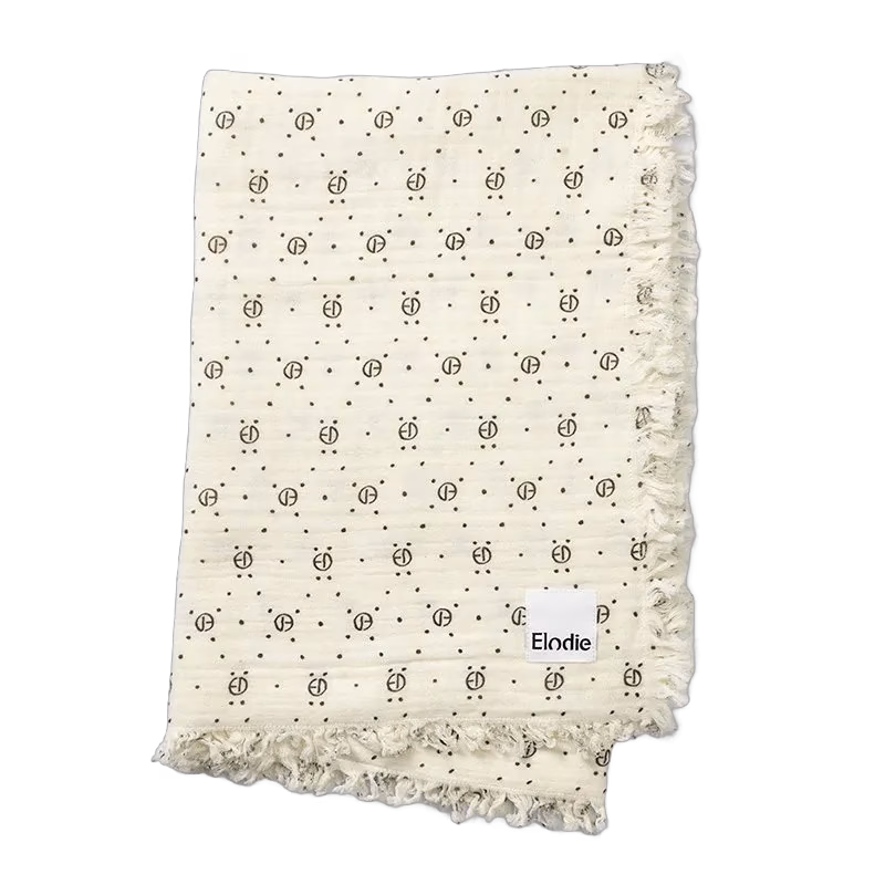 Elodie Details mjuk bomullsfilt, monogram