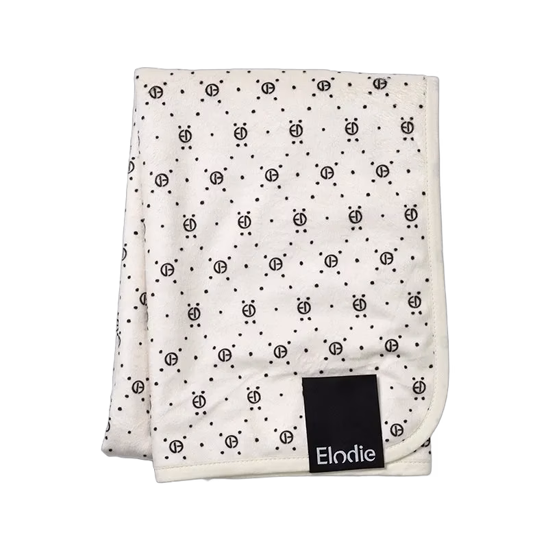 Elodie Details pärlsammetfilt, monogram print, monogram print