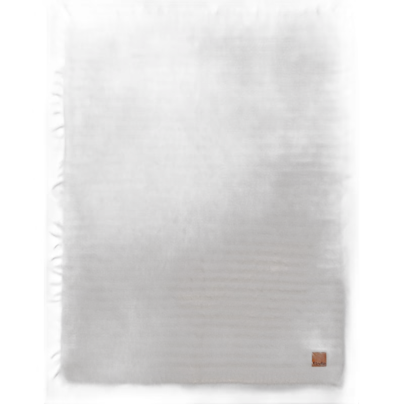 Elodie Furry Knit Filt, Vanilla White