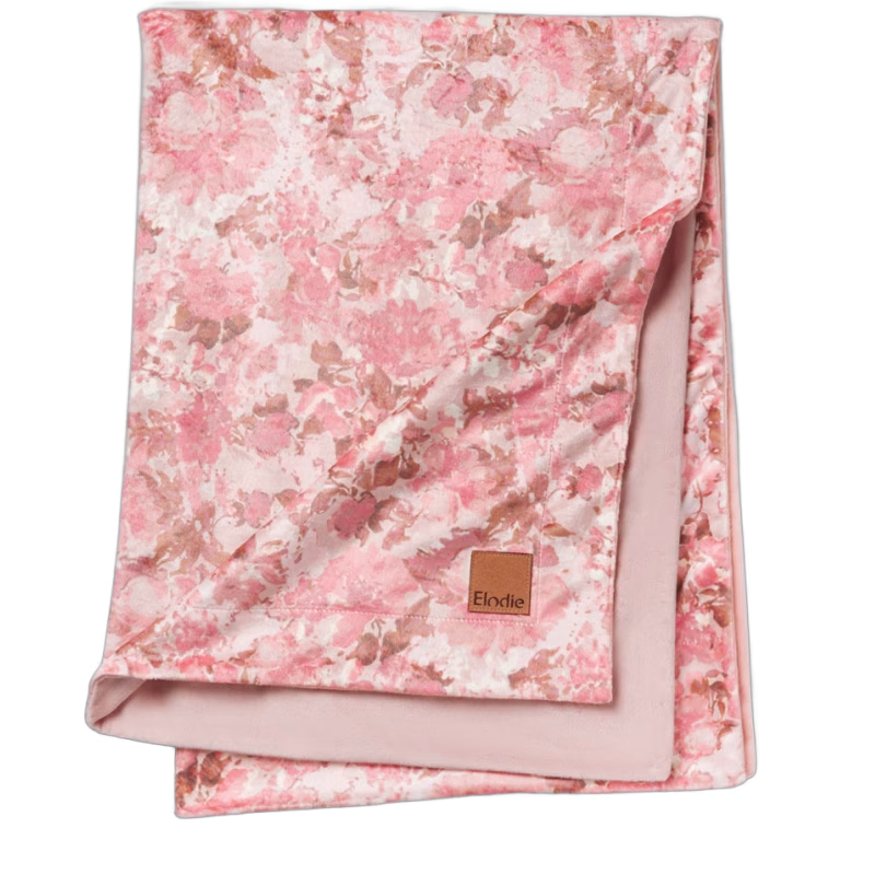 Elodie Pearl Velvet Filt, River Rose