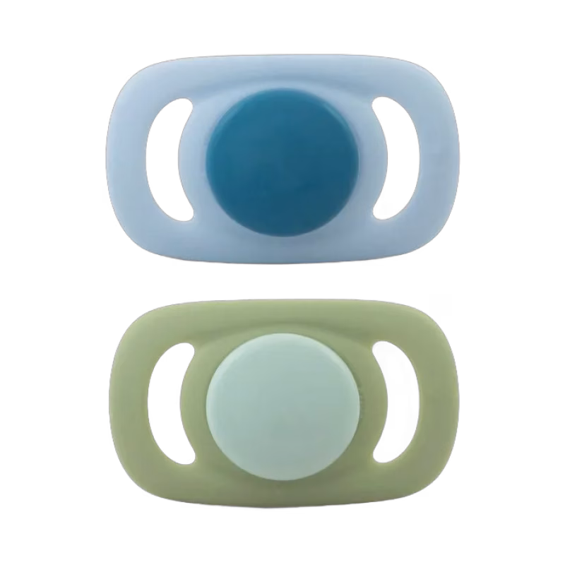 Esska Chilla Napp Silikon 2-pack 4-36 mån (Blå/Grön)