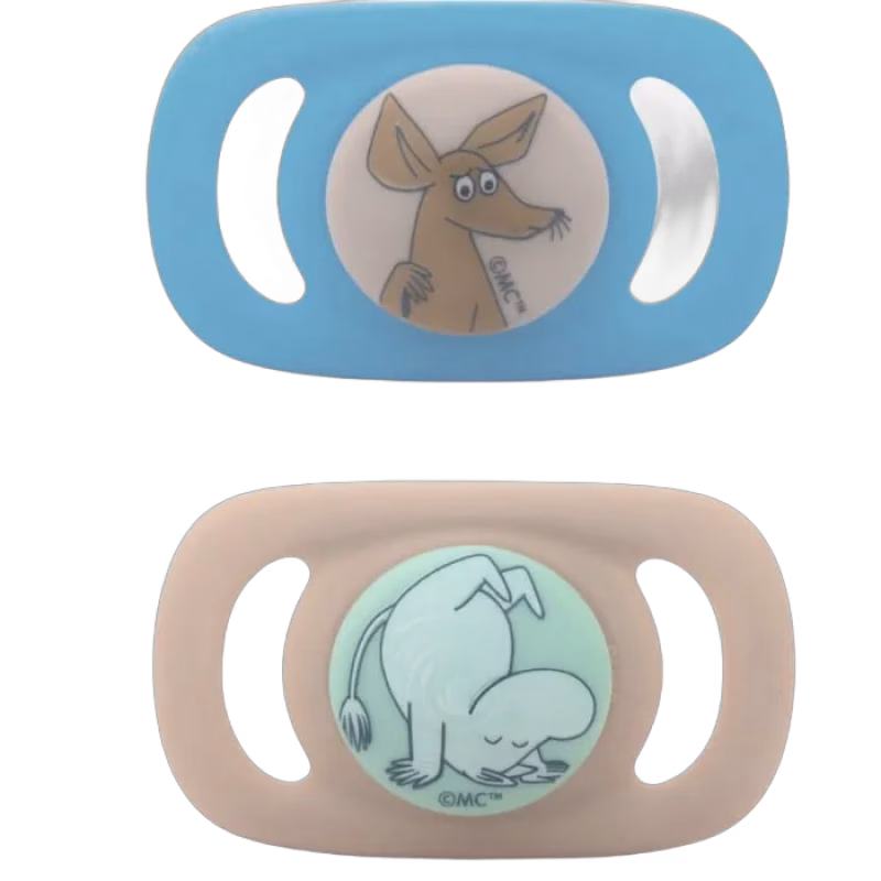 Esska Chilla Napp Silikon 2-pack 4-36 mån (Mumin/Sniffy)