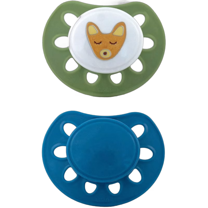 Esska Classic Mini Fox Nappar 2-pack, Grön/Blå