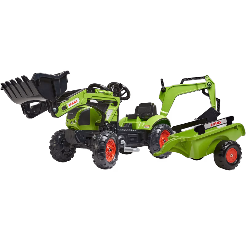 Falk Claas Arion 410 Traktorgrävare med Släpvagn