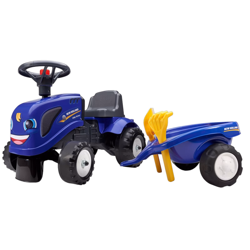 Falk New Holland Traktor med Tillbehör, Blå