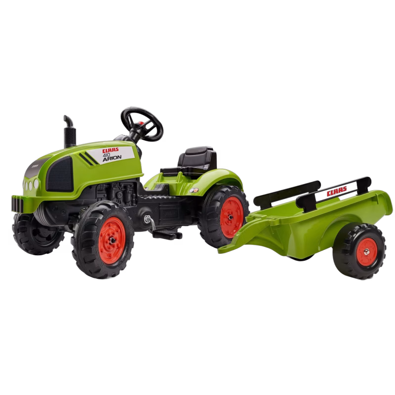 Falk Tramptraktor med Släpvagn, Grön