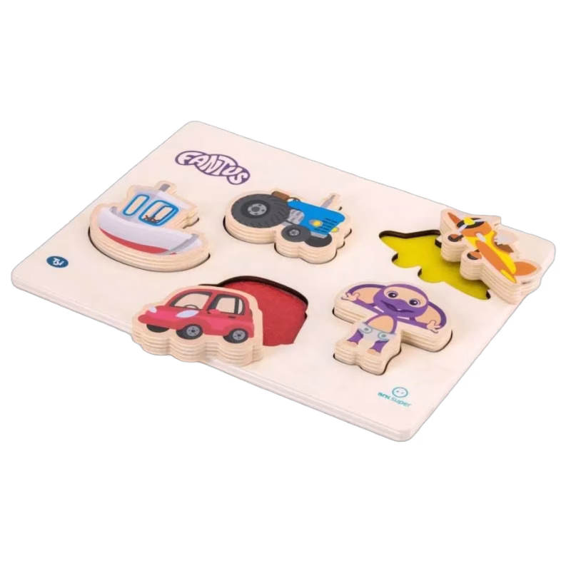 Fantorangen Fantus Träpussel Fordon 5 Bitar