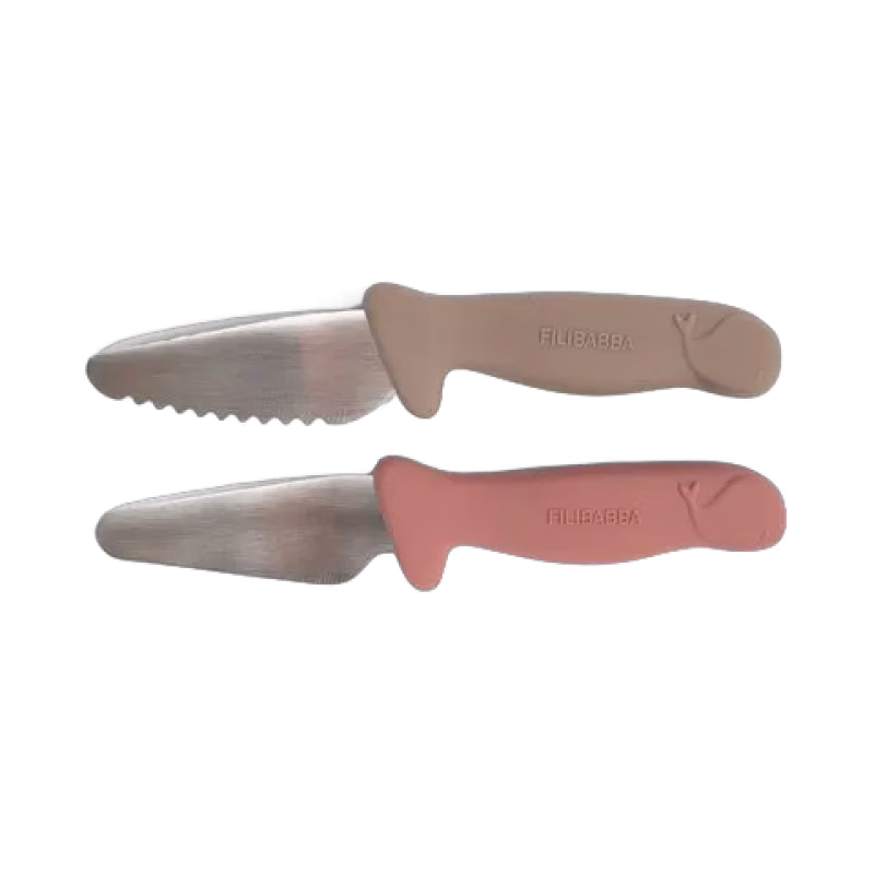 Filibabba Knivset 2-pack Warm Grey/Rose
