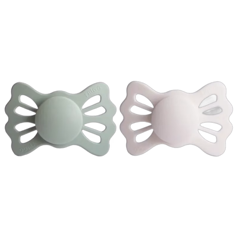 FRIGG Lucky Silikonnapp Symmetrisk 2-pack Size 2 (Sage/Silver Gray)