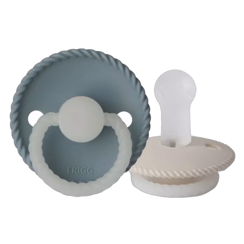 FRIGG Rope Silikonnapp 2-pack Size 2 (Stone Blue Night/Cream Night)