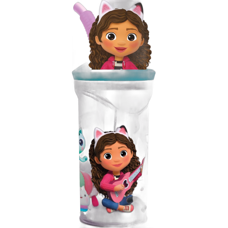 Gabby's Dollhouse 3D Figur Vattenflaska Party, Lila