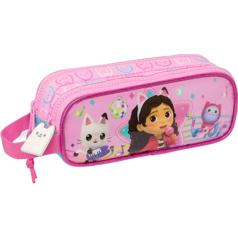 Gabby's Dollhouse Dubbelpennfodral Party, Ljusrosa